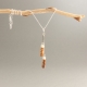 Collier chaîne Papyrus  en ivoire végétal et pomme de pin fabriqué en France en Gironde 