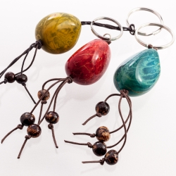 Porte clés Noix de tagua couleurs